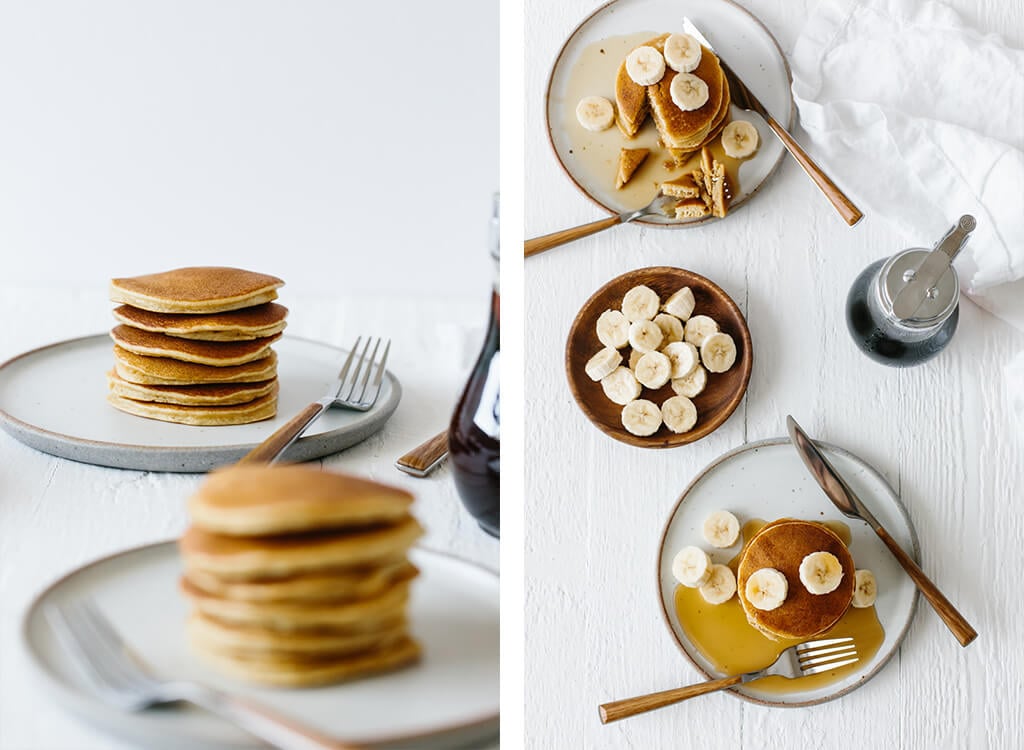 These paleo pancakes are light and fluffy and made from a combination of coconut flour, tapioca flour and almond flour. They're a reader favorite and the best paleo pancakes out there! 