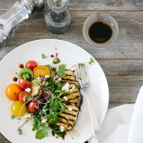 Eggplant Salad with tomatoes and arugula-1
