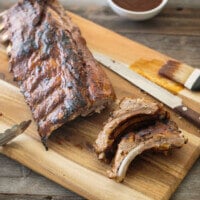 (gluten-free, paleo) Barbecue Ribs with Spiced Rum Pineapple Sauce