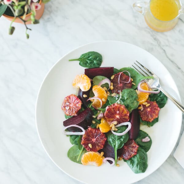 Roasted beet, blood orange and mandarin salad