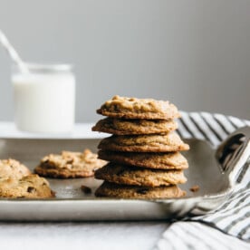 (gluten-free, paleo, vegan) These cookies took a few tries, but I'm happy to say they're now the best gluten-free, paleo, vegan chocolate chip cookies I've ever had.