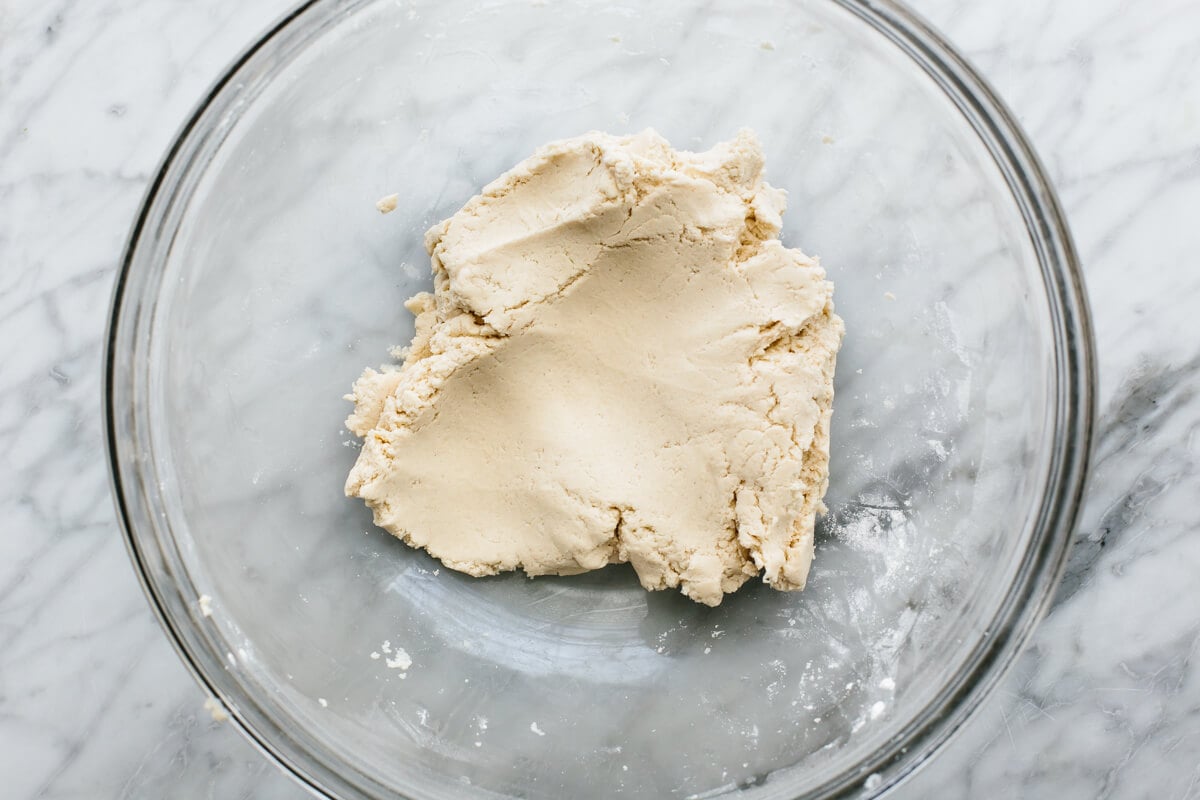 Cassava flour torilla dough in a bowl