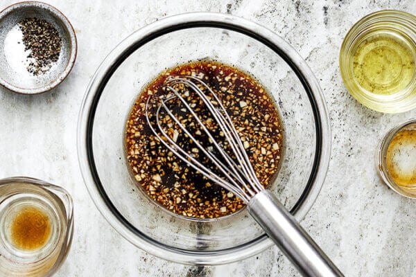 Balsamic chicken marinade in a bowl
