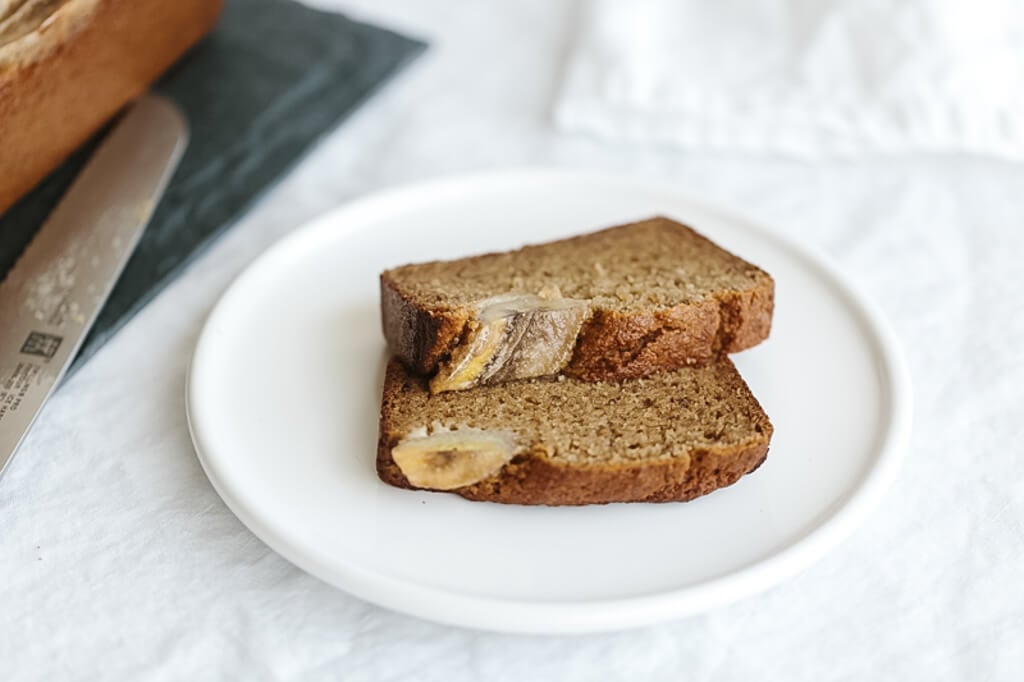 Paleo Banana Bread is super moist, delicious and easy to make. It's gluten-free, grain-free and dairy-free and the perfect healthy quick bread recipe.