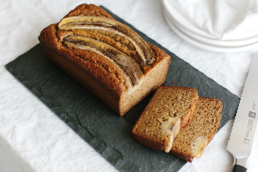 Paleo Banana Bread is super moist, delicious and easy to make. It's gluten-free, grain-free and dairy-free and the perfect healthy quick bread recipe.