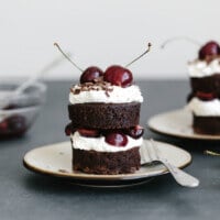 (gluten-free, dairy-free, paleo) This black forest mug cake is a mini black forest cake that takes less than 15 minutes to make!