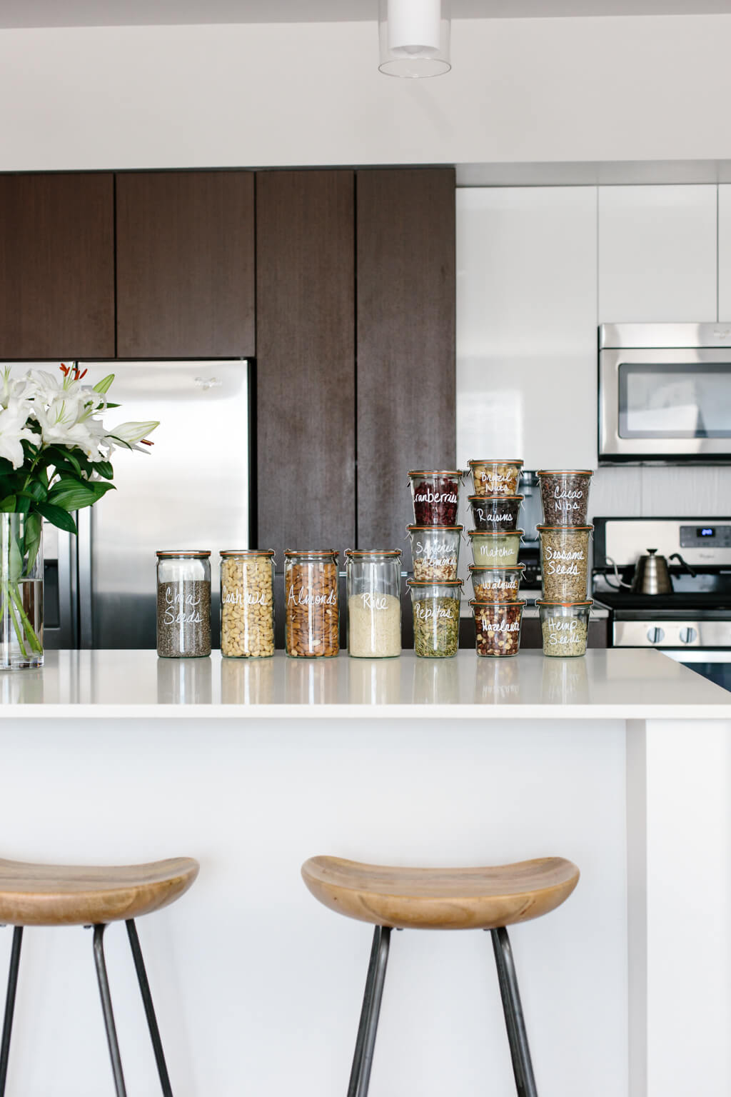 Pantry organization ideas - I've got several tips for creating a healthy pantry and moving all your storage containers to glass jars. 