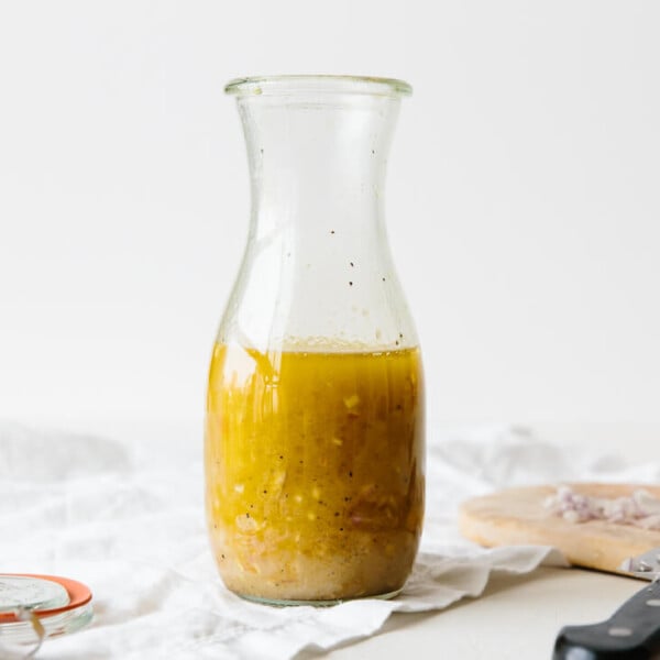 This champagne vinaigrette is a simple yet vibrant dressing. It's incredibly versatile and instantly elevates any salad recipe with a fresh, bright flavor.