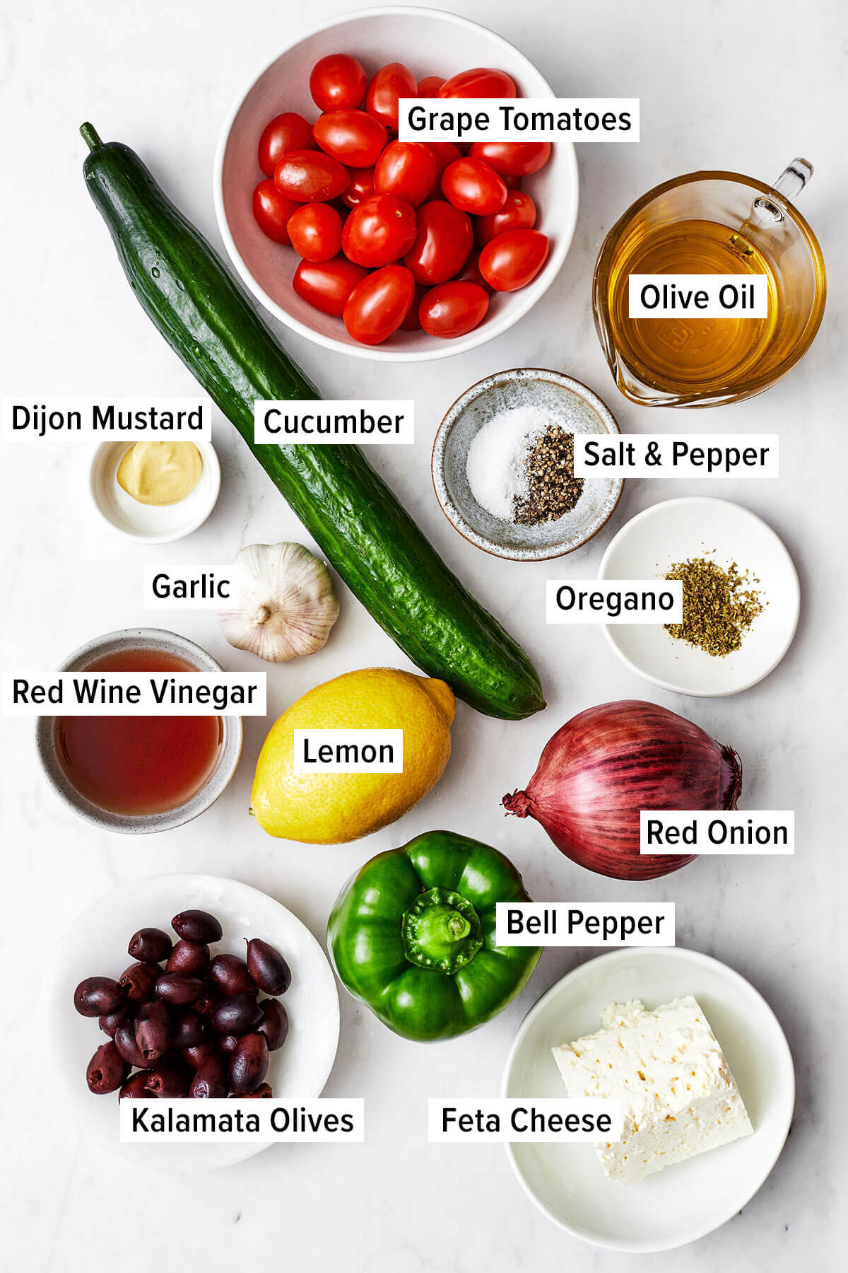 Ingredients for Greek Salad