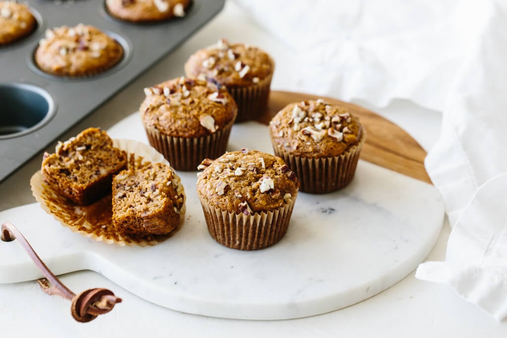 Paleo banana nut muffins are easy to make, delicious and gluten-free and dairy-free. The perfect healthy breakfast recipe and snack! 
