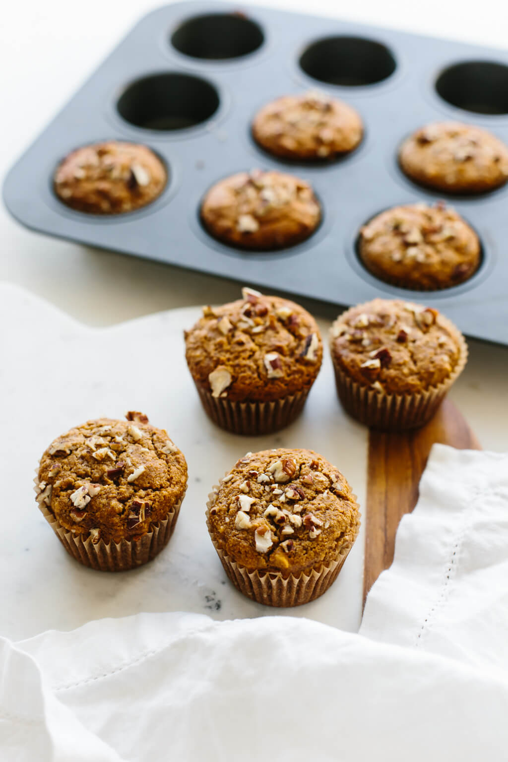 Paleo banana nut muffins are easy to make, delicious and gluten-free and dairy-free. The perfect healthy breakfast recipe and snack! 