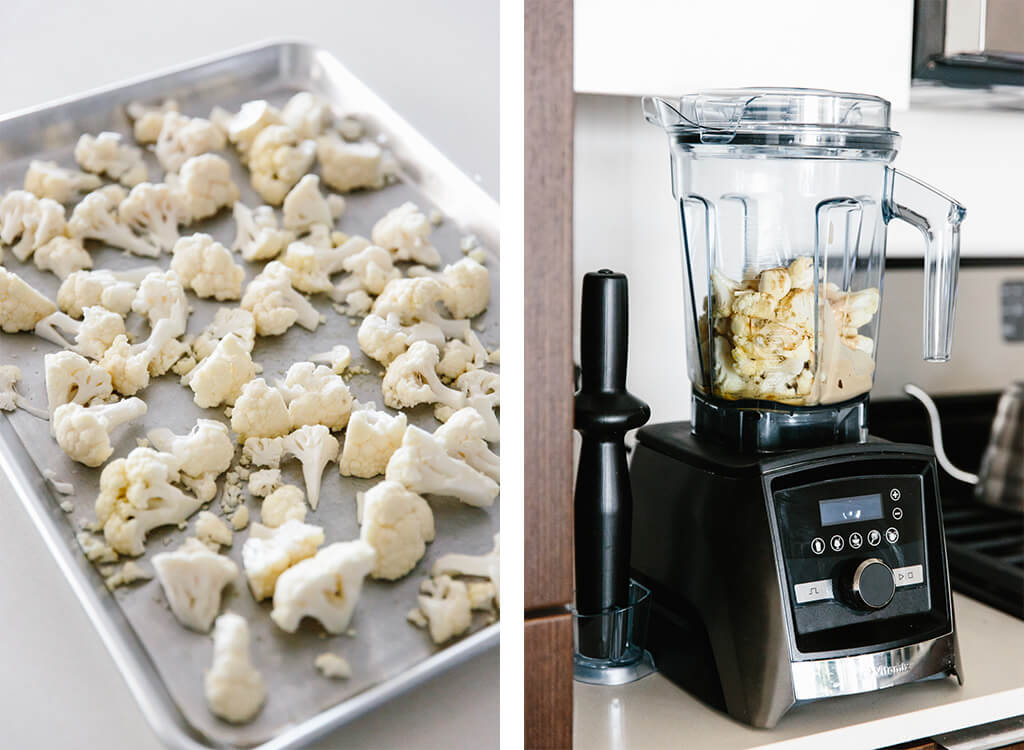 Roasted cauliflower hummus is a delicious chickpea-free version of hummus that's low-carb, keto, paleo and Whole30 friendly.