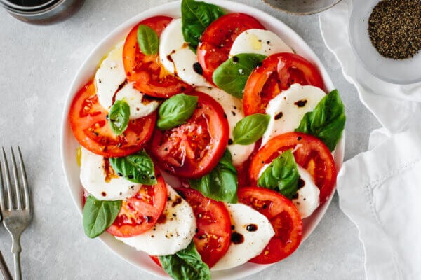 Caprese salad with balsamic vinegar