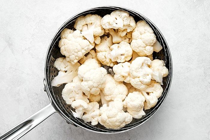 A pot of cauliflower.
