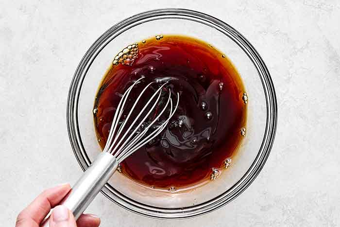Teriyaki sauce in a bowl.