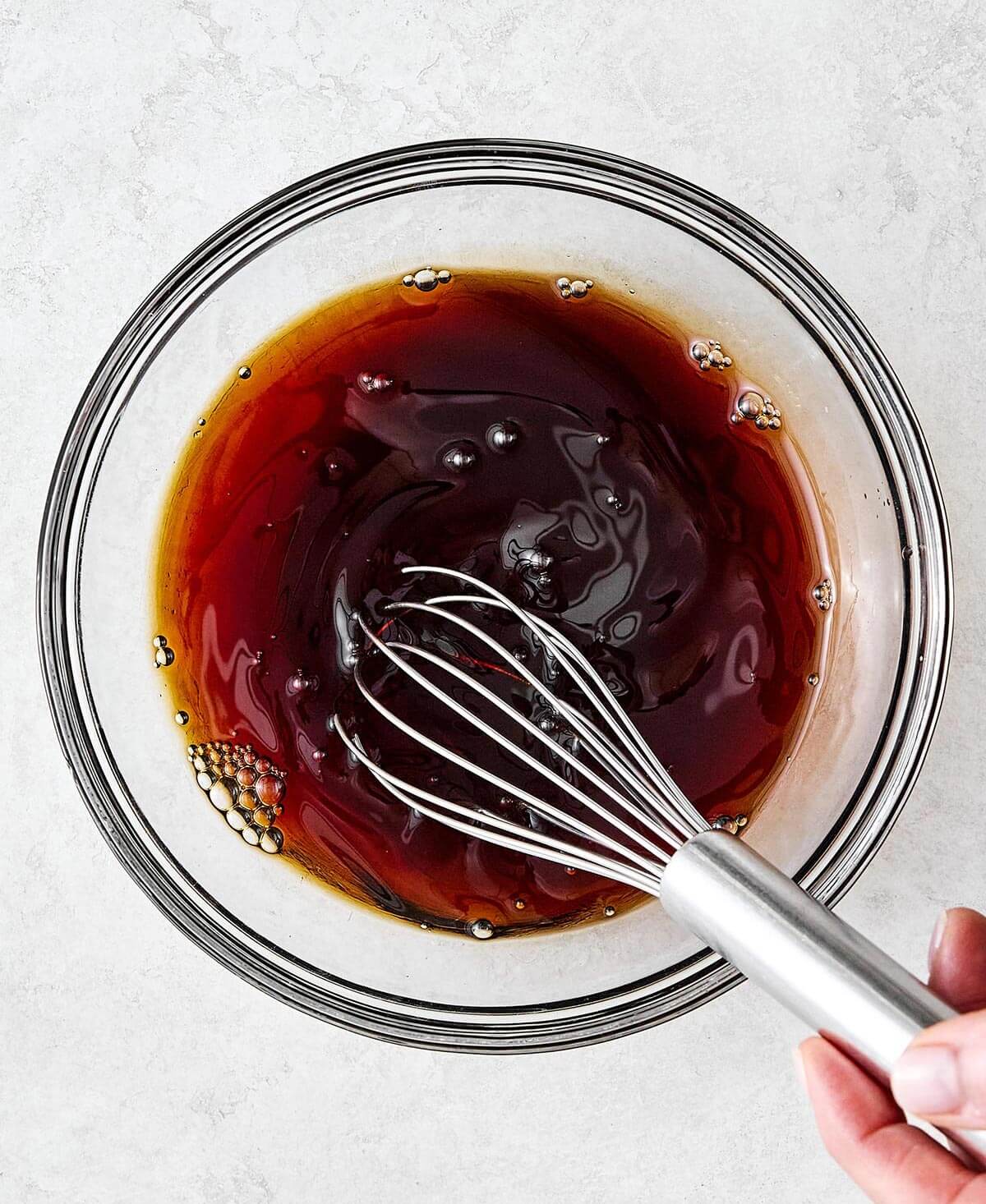 Teriyaki sauce in a bowl.