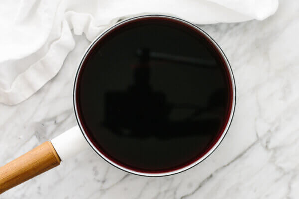 Elderberry tea in a pot, resting.