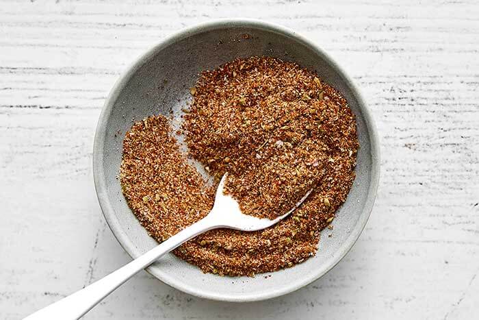 Fajita seasoning in a bowl.