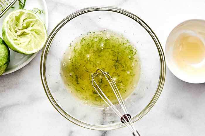 Step one of fruit salad: make dressing.