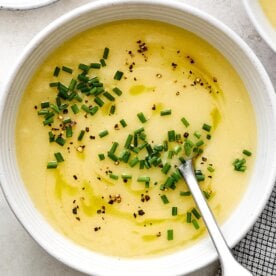 Potato leek soup recipe.