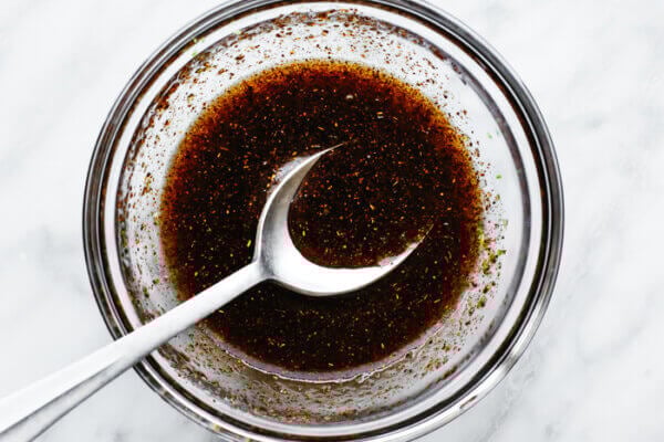 A bowl of spice mix for chili lime trout