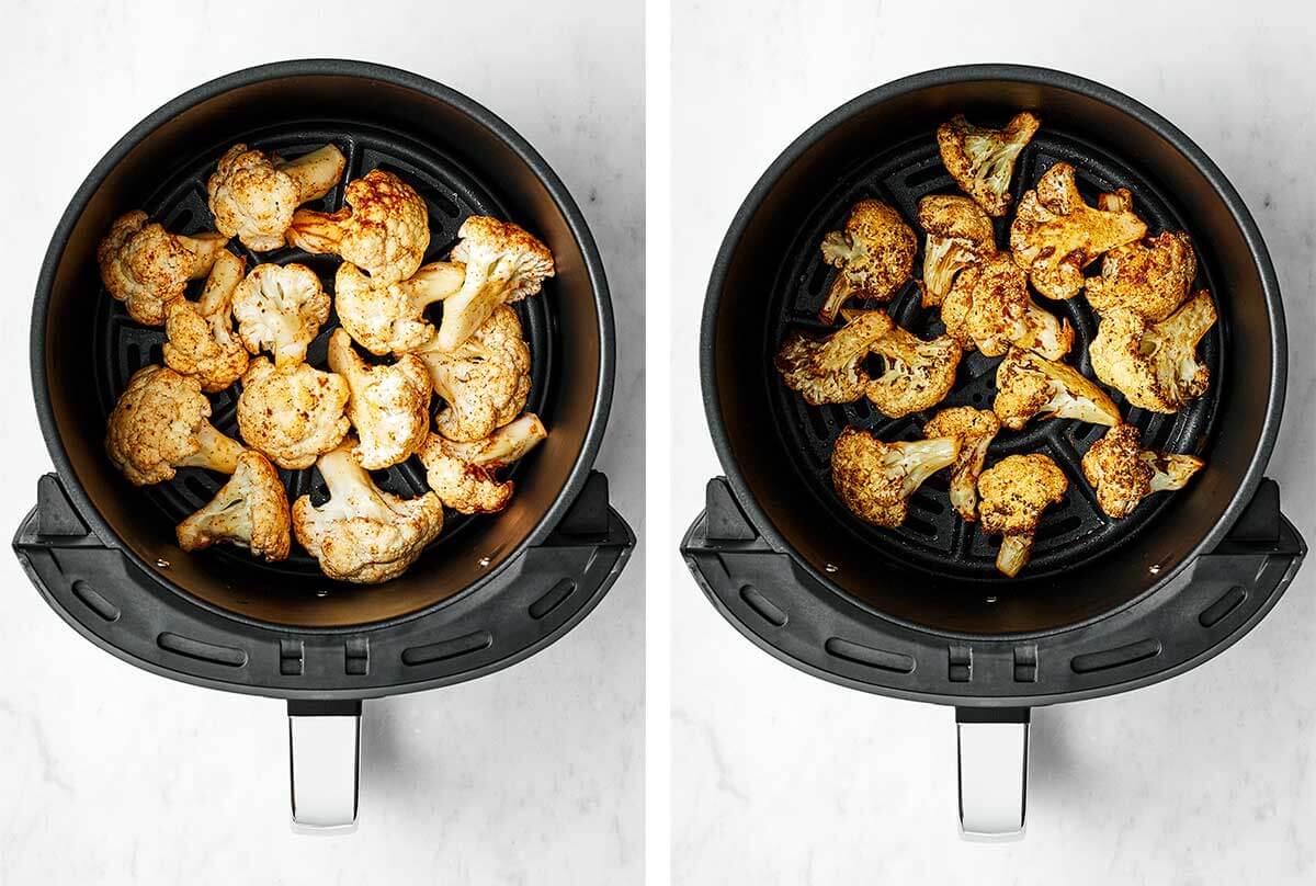 Cooking cauliflower in air fryer