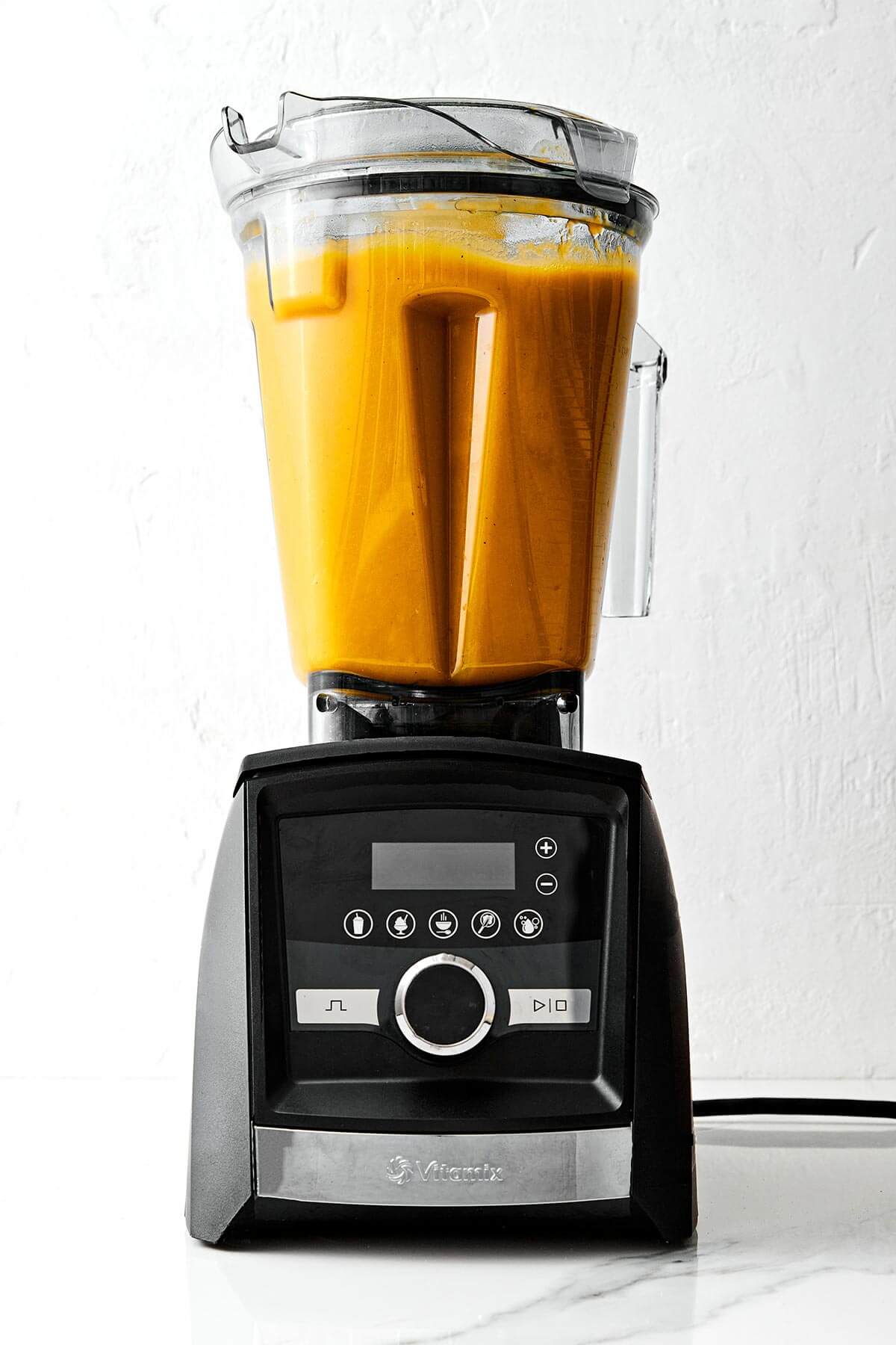 Blended butternut squash soup.