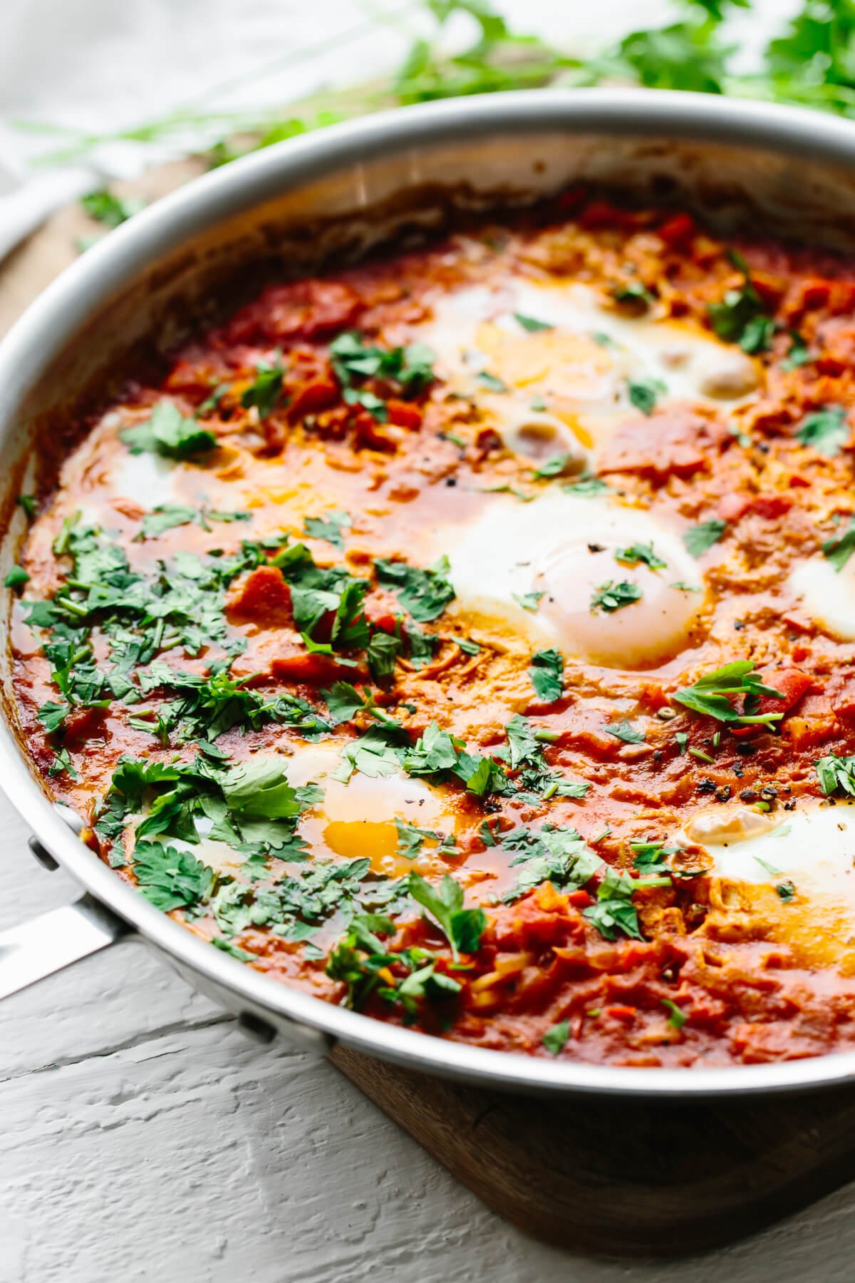 Shakshuka in a pan.