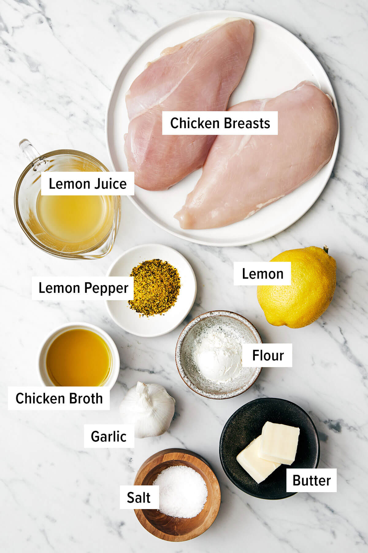 This lemon pepper chicken dinner is perfect for busy weeknights. It's bright and tangy with a golden crust and topped with a garlic butter sauce. Lemon pepper chicken ingredients.