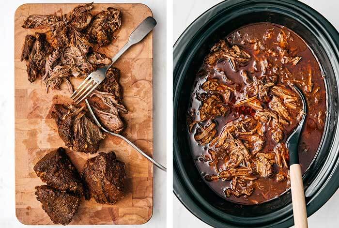 Shredded beef birria.