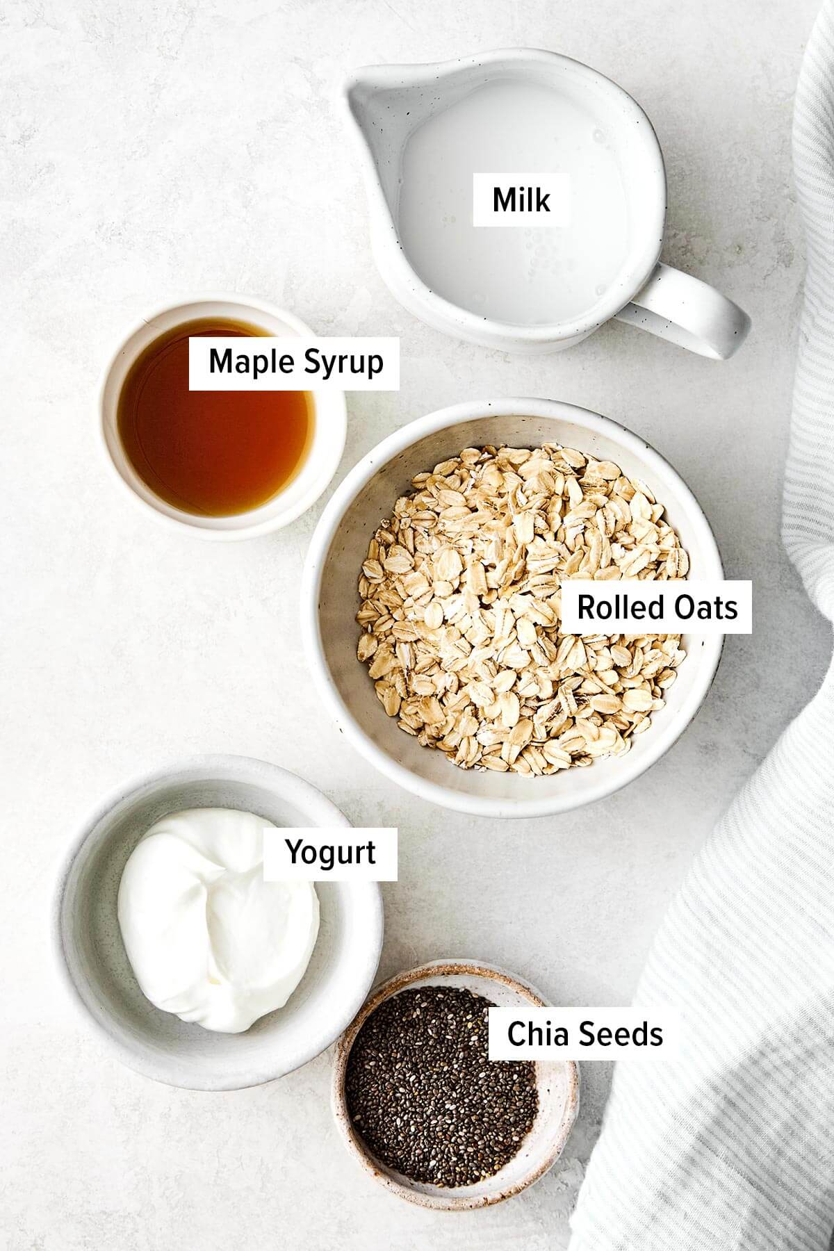 Learn how to make the perfect batch of overnight oats! It's easy, healthy, customizable, and great for a grab-and-go breakfast. Ingredients for overnight oats.