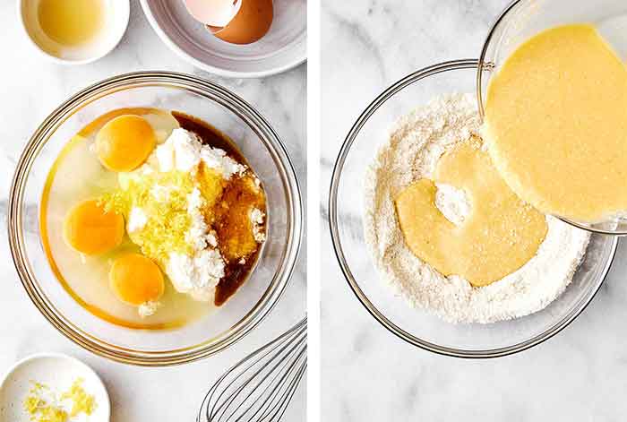 Making protein pancake batter.