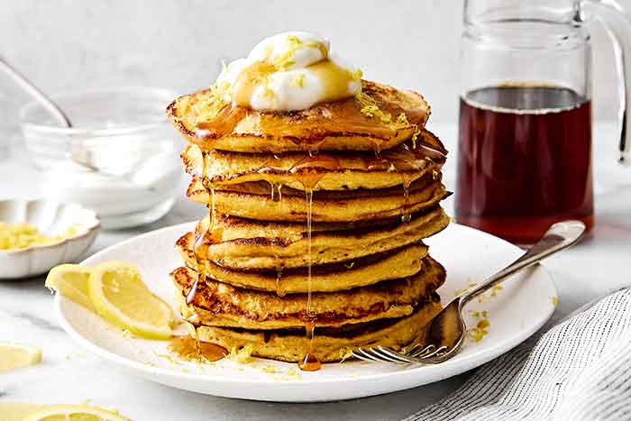 How to make lemon ricotta protein pancakes.