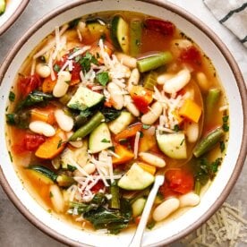 Minestrone soup recipe.