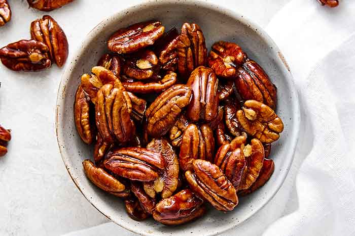 How to make candied pecans.