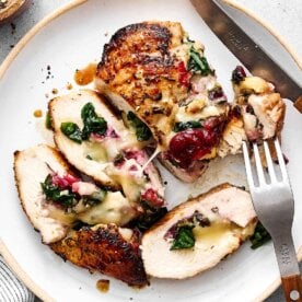 Cranberry brie stuffed chicken breasts recipe.