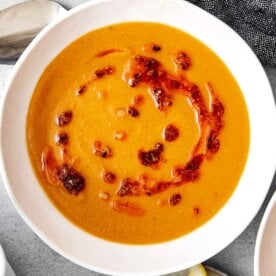 Red lentil soup recipe.