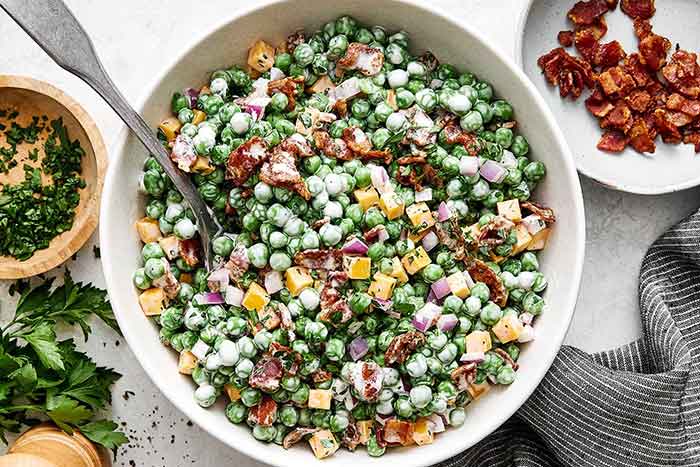 How to make a pea salad.