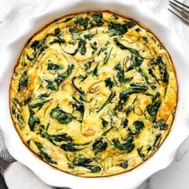 Crustless quiche recipe.
